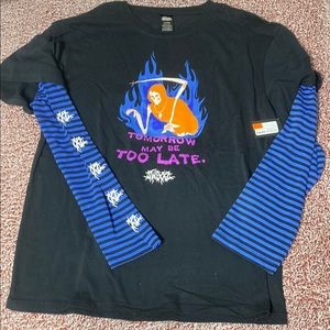 Zumiez Black and Blue Graphic Sweater